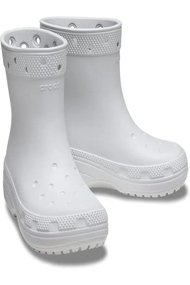 Детские ботинки для девочек с коротким каблуком Crocs, White