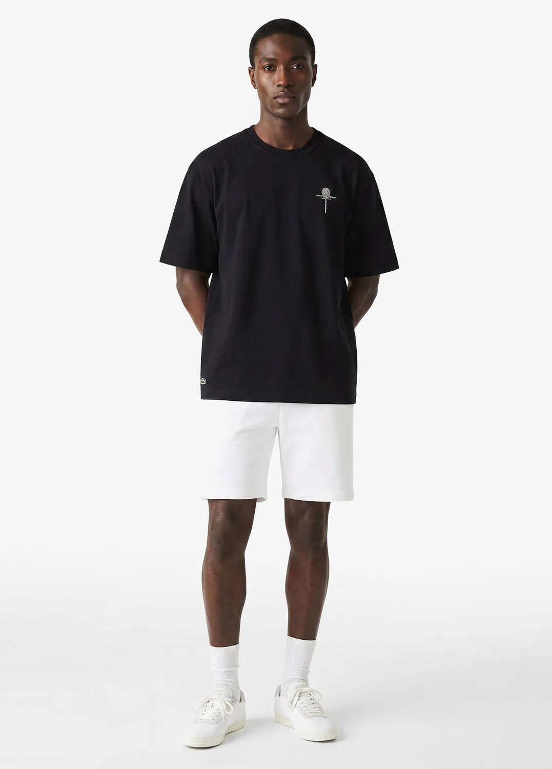 Футболка свободного кроя Lacoste, black — фото 4