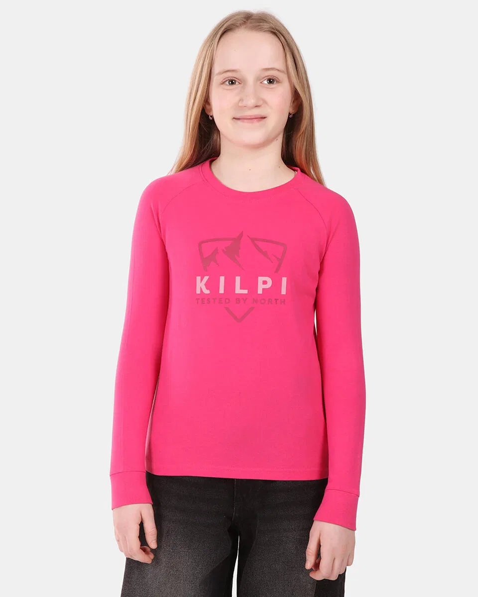 Детское хлопковое лонгслив Kilpi VERATI-JG, Роза