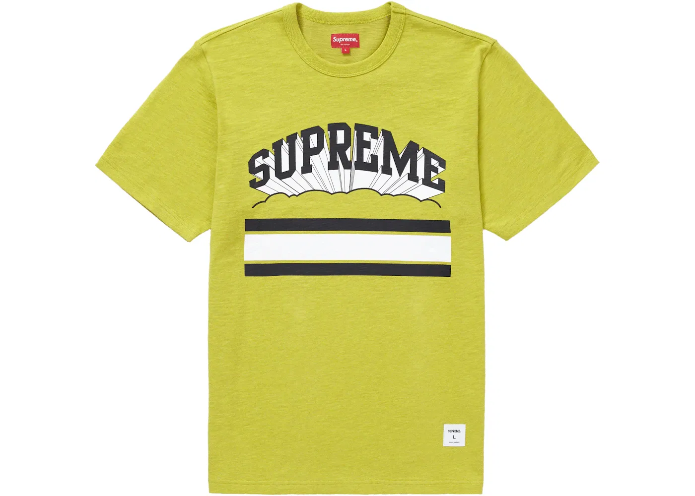 Мужская футболка с принтом Supreme Cloud Arc Tee, Heather Sulfur