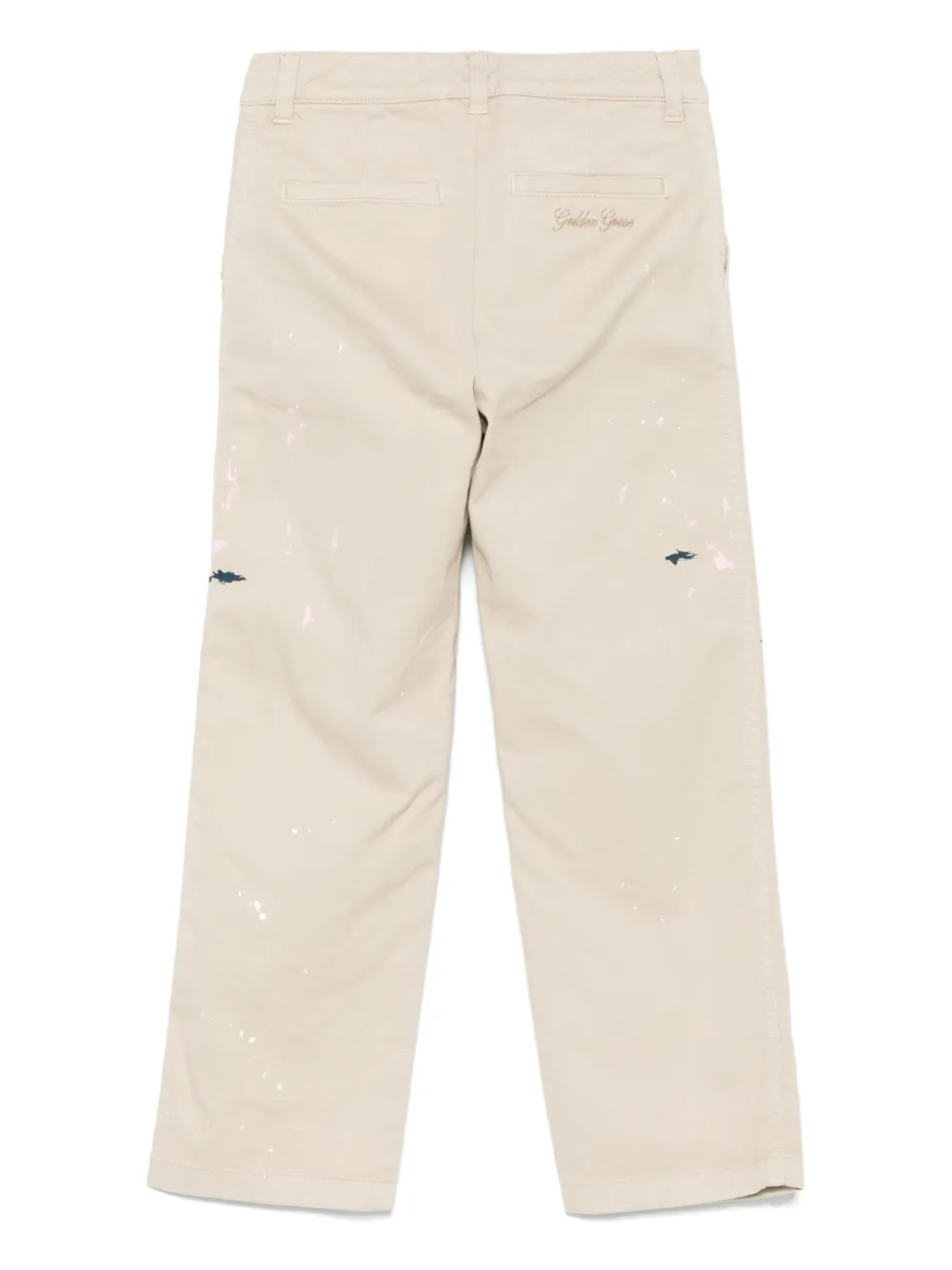 Брюки с эффектом разбрызганной краски Golden Goose Kids, нейтральный — фото 2