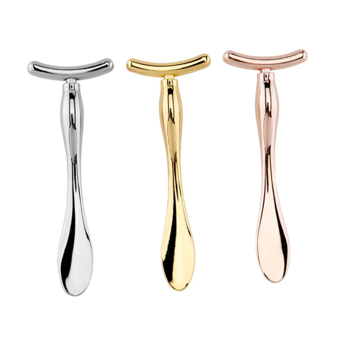 Массажер для глаз, ложка для крема, 2 шт, Baluue, 10x3.5x1 см, Rose Gold — фото 4