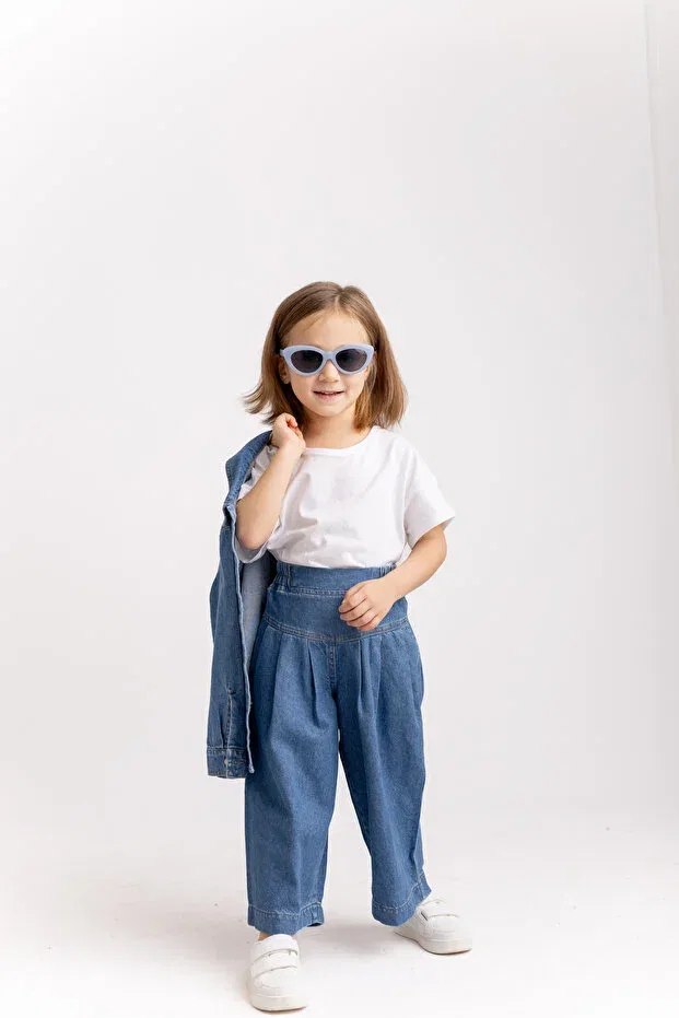 Детская джинсовая рубашка с длинным рукавом Oliven The Kid, Blue — фото 3