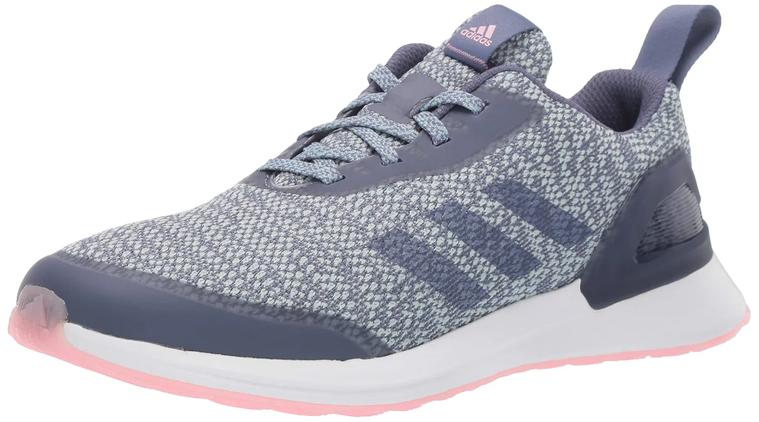 Детские кроссовки для девочек с шнуровкой Adidas Rapidarun, Indigo Raw Grey Ash Pink
