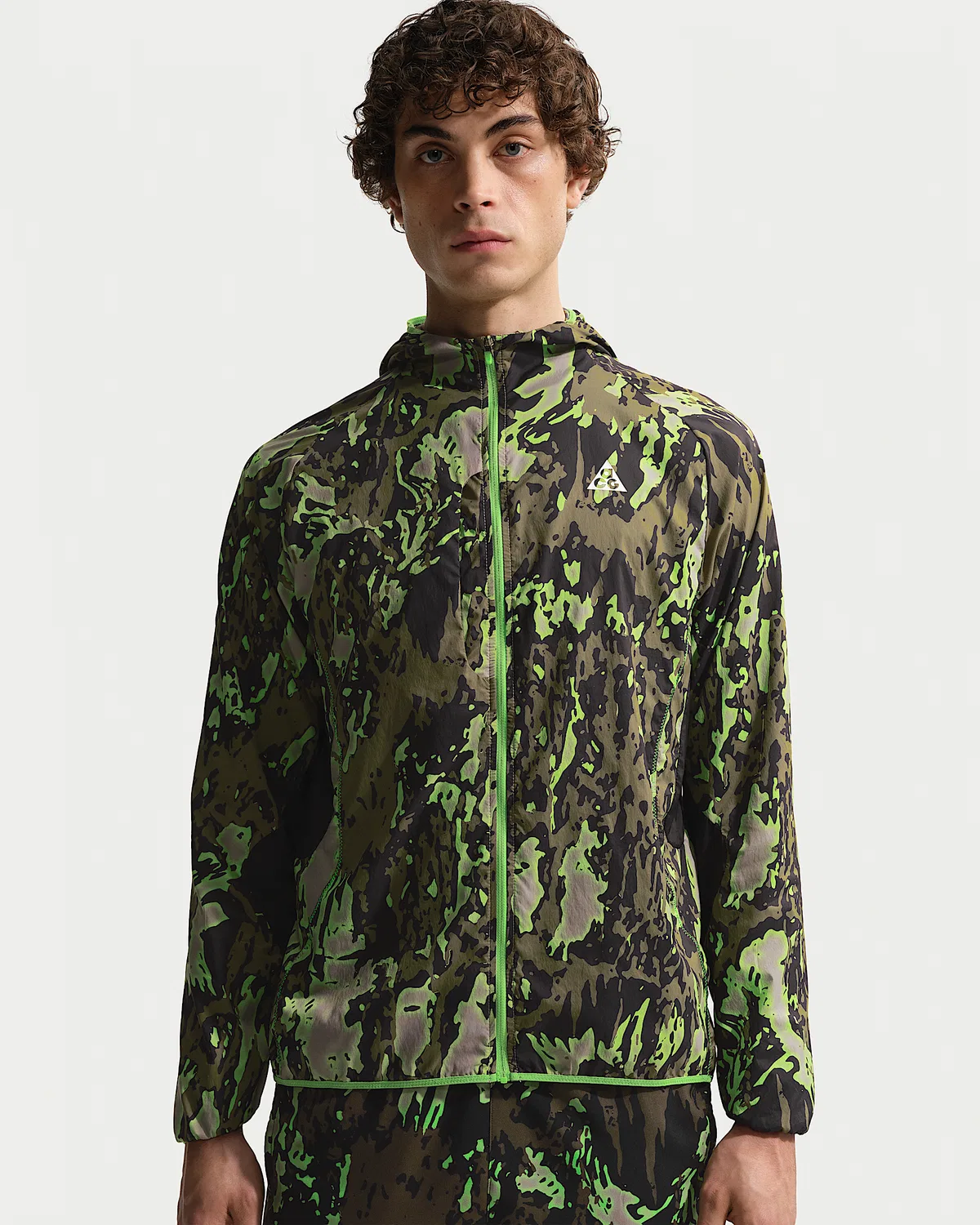 Мужская трейловая куртка Nike ACG, College Grey/Black/Mean Green/Summit White