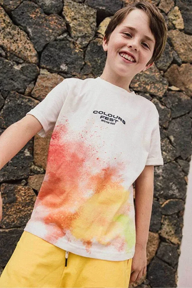 Детская футболка для мальчиков с принтом Colorful Printed Boy's Tshirt Boboli, Multicolor