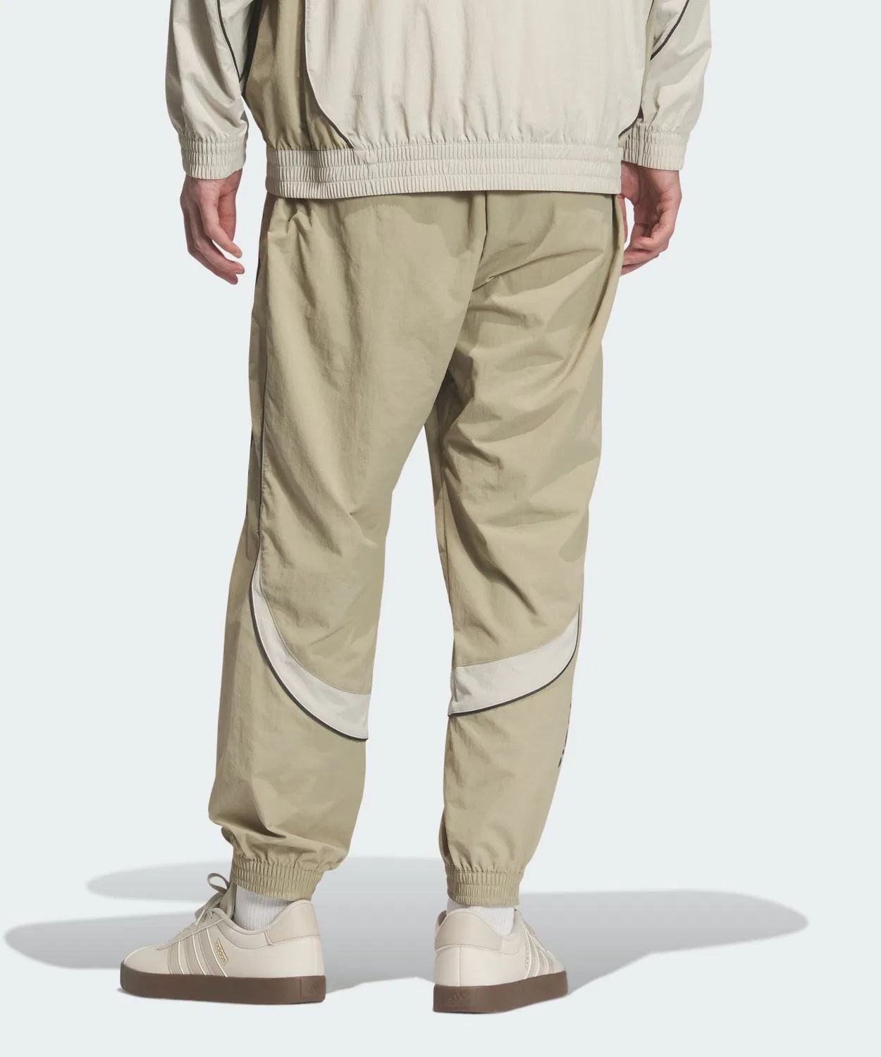 Мужские спортивные брюки свободного кроя с эластичными манжетами Adidas, Beige — фото 2