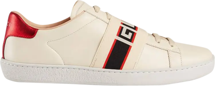 Кроссовки Gucci Wmns Ace Stripe Ivory, кремовый