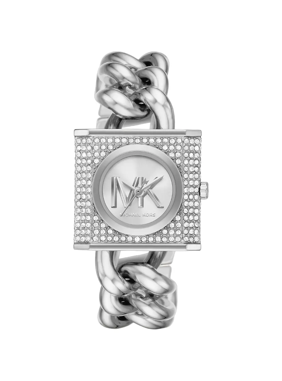 

Часы Michael Kors Mini Lock Pavé Gold-Tone Chain, серебристый