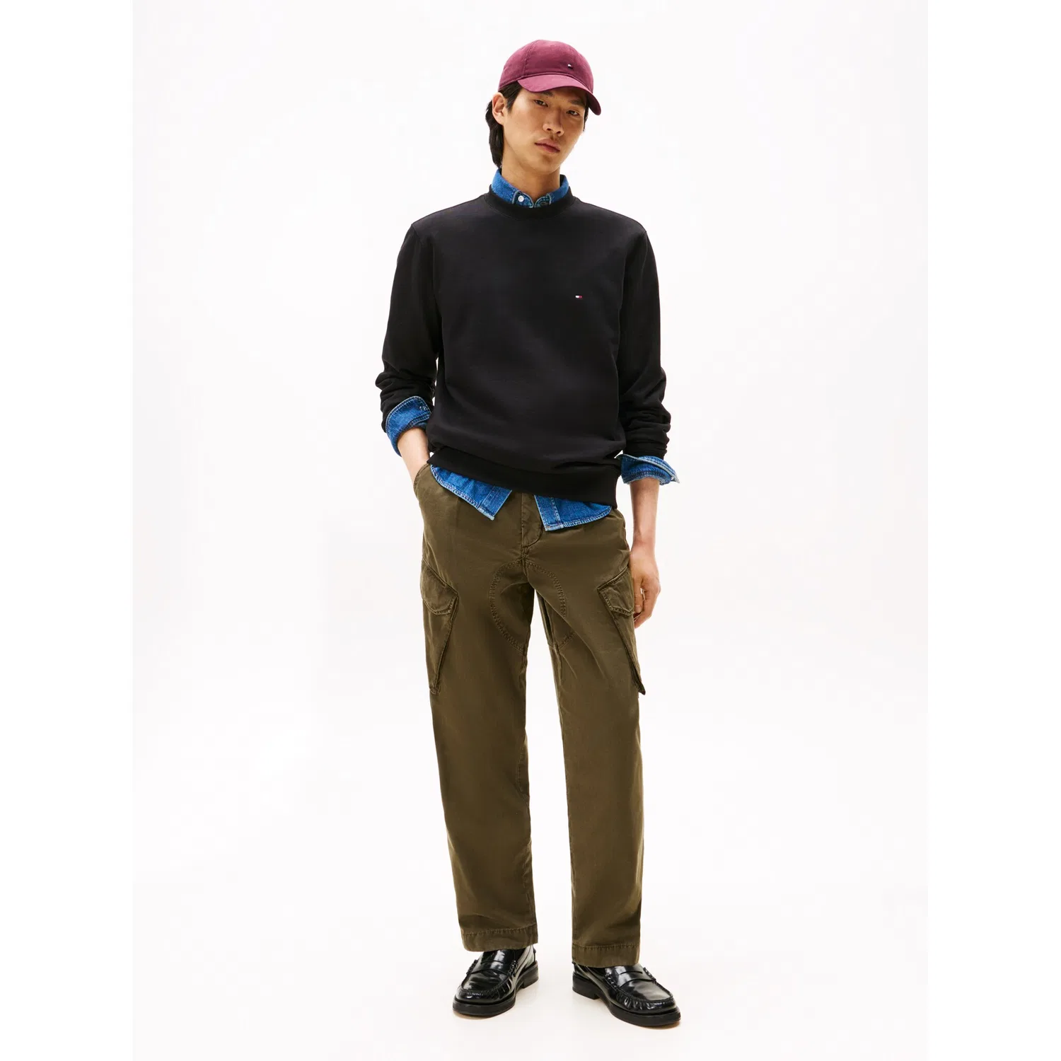 Мужской свитшот с круглым вырезом Tommy Hilfiger, Black — фото 3