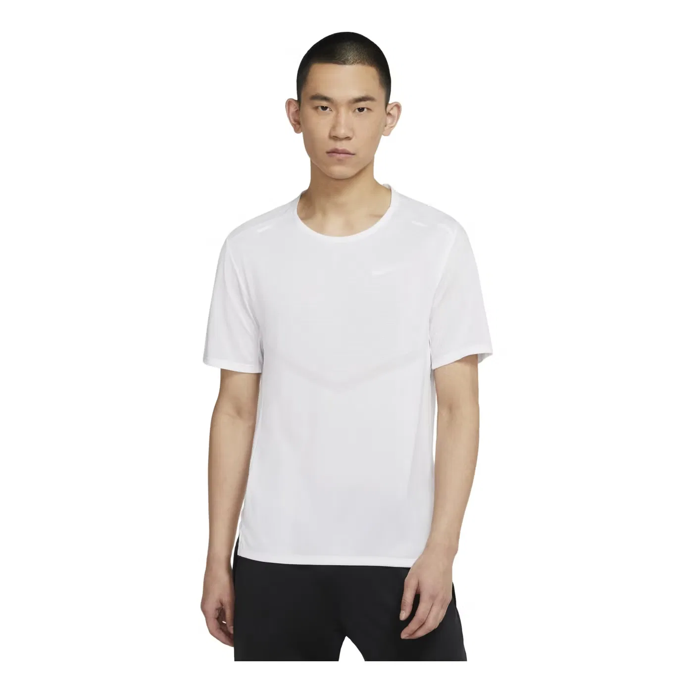 Футболка спортивная с круглым выворотом Dri-Fit Rise 365 Nike, белый