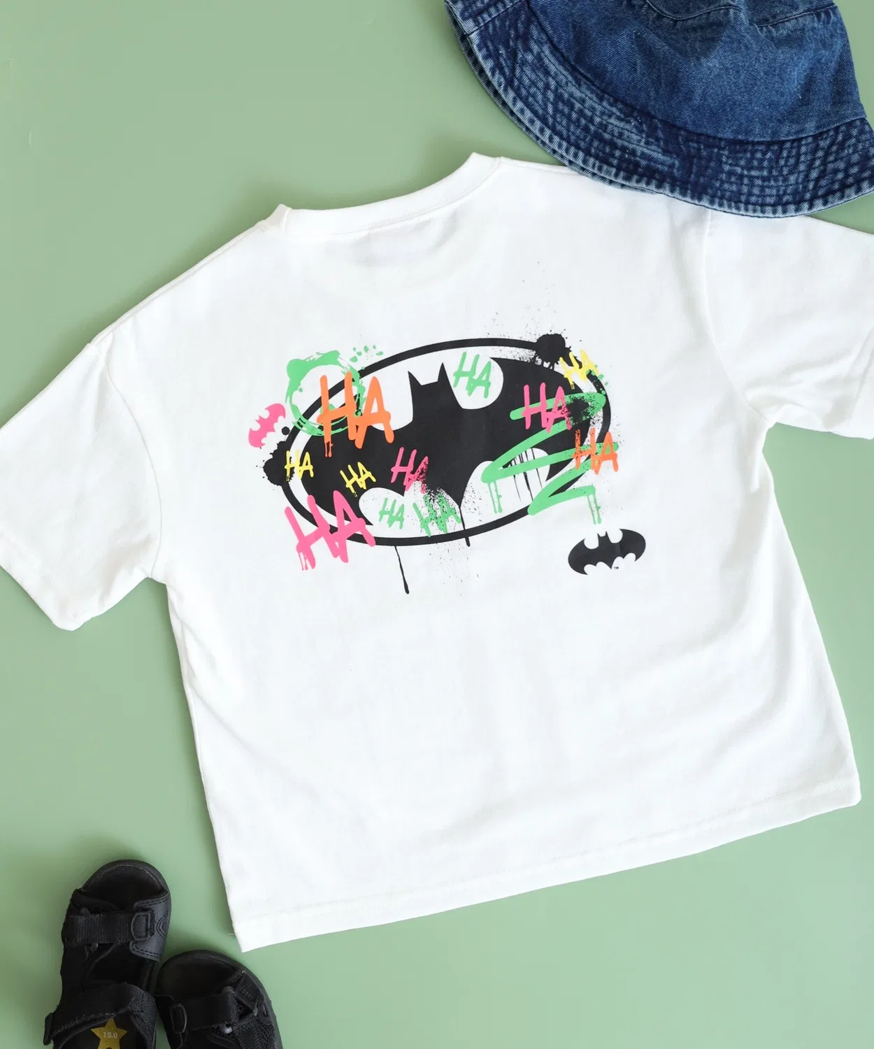 Детская футболка с принтом BATMAN Over T-Shirt FUNALIVE, White