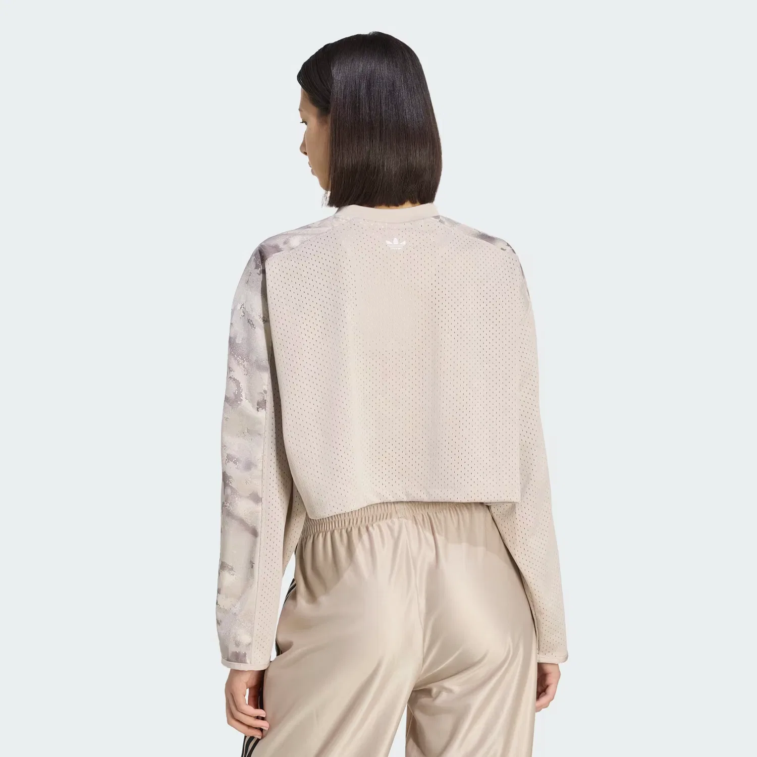 Женская хоккейная футболка оверсайз Cropped Fem Hockey Jersey Adidas Originals, Wonder Beige — фото 2