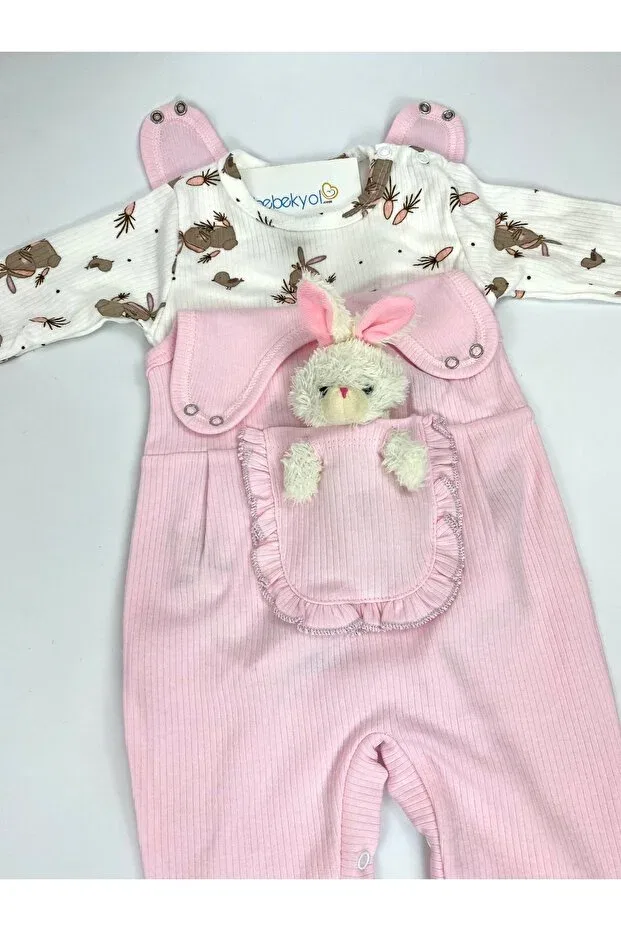 Детский комбинезон для девочек хлопковый Toy-Detail baby girl set Bebekyol, Pink — фото 4