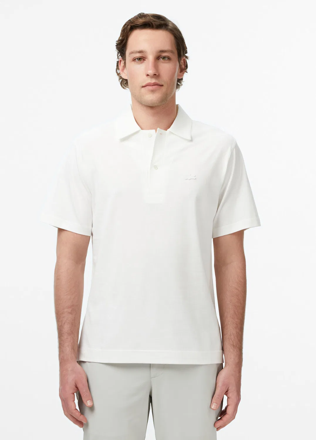 Поло Lacoste Paris Classic Fit, белый