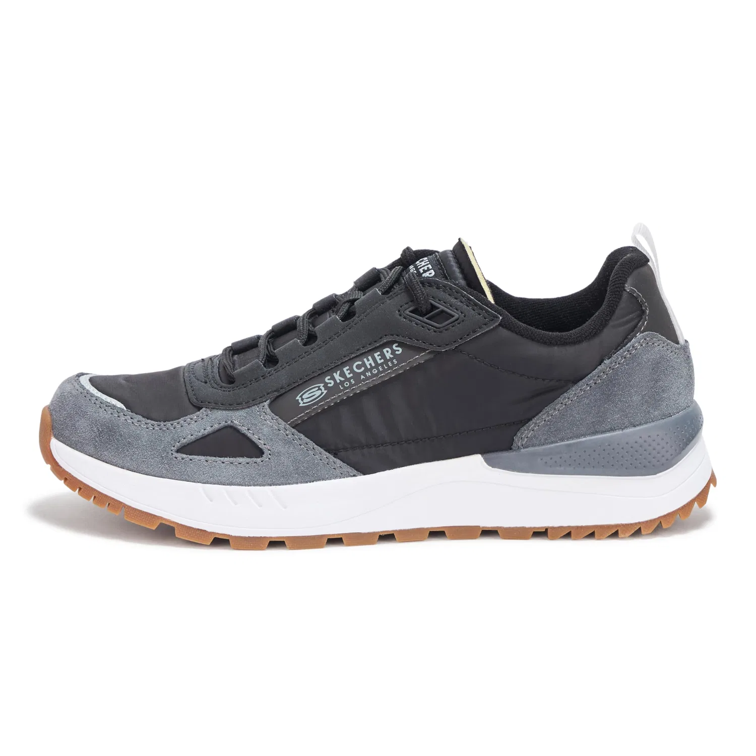 Детские кроссовки для мальчиков на шнуровке Fury Skechers, Carbone Nero — фото 2
