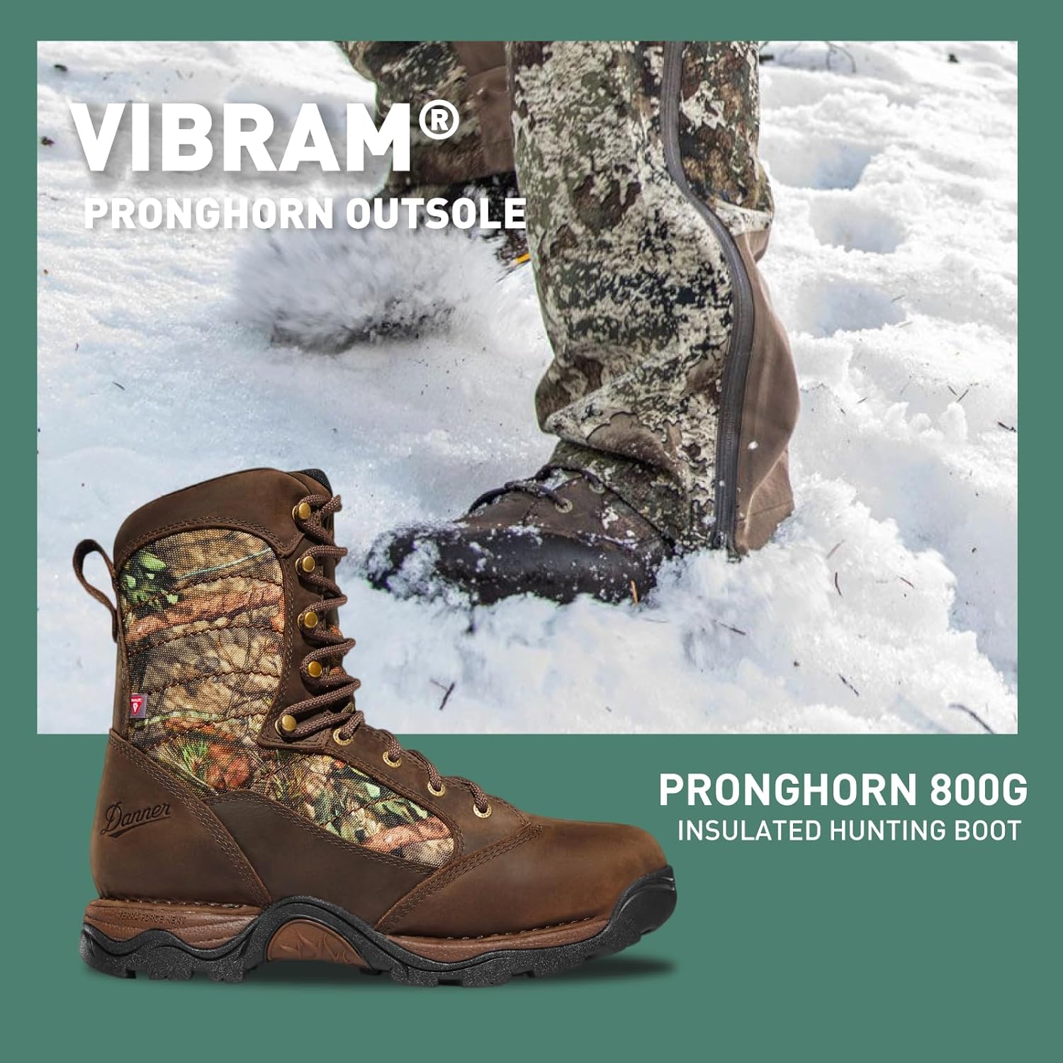Мужские охотничьи ботинки Danner Pronghorn 8" 800G - кожа, утепленные, Gore-Tex, водонепроницаемые, легкие Name ‎Danner — фото 2