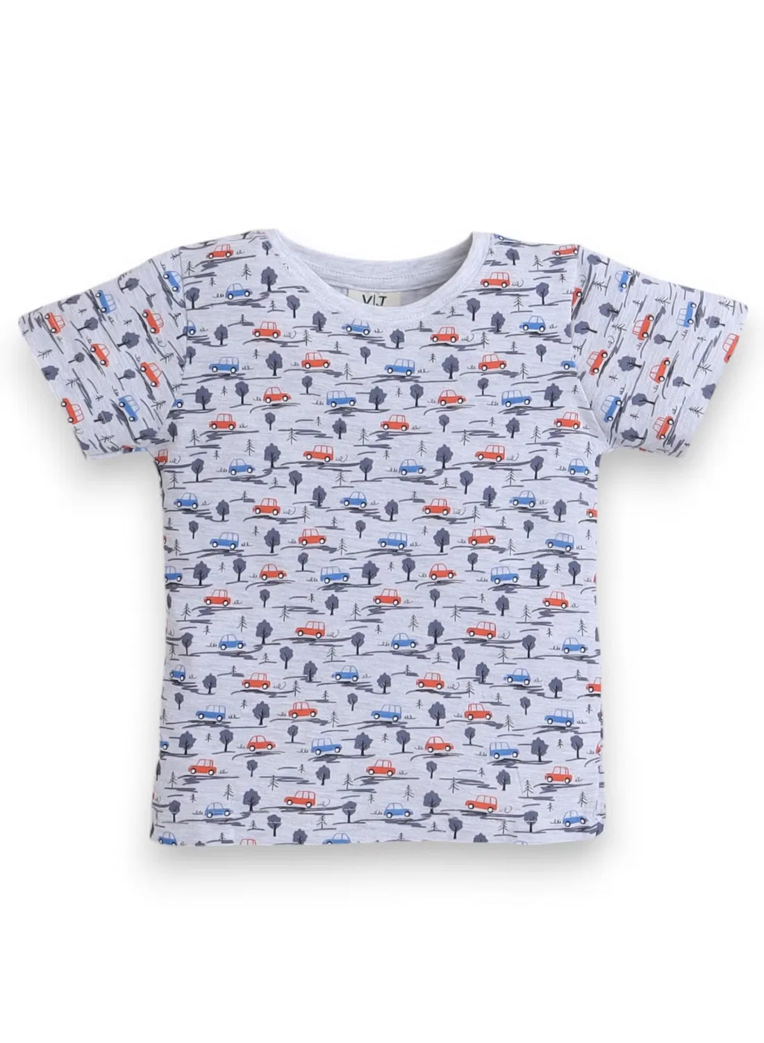 Комплект пижамный с принтом, модель All-Over Printed, Victor And Jane, серый — фото 2