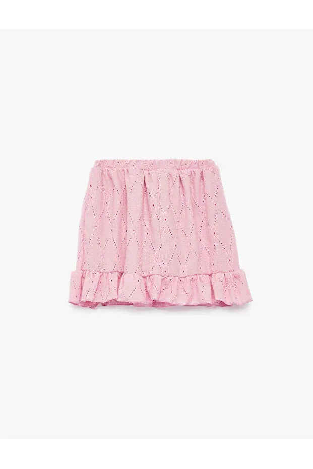 Детское платье-юбка для девочек с оборками Koton, Pink — фото 2