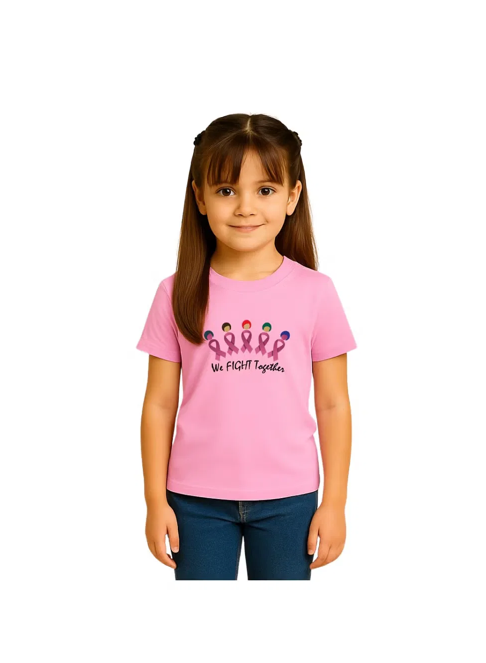 Футболка с принтом для девочек PinkCancer Awareness Printshop4Me, дизайн 3