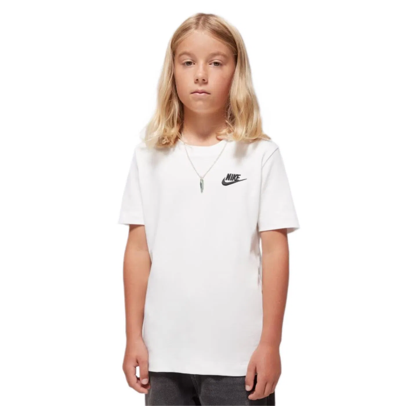 Детская хлопковая футболка Nike Sportswear, Weiss