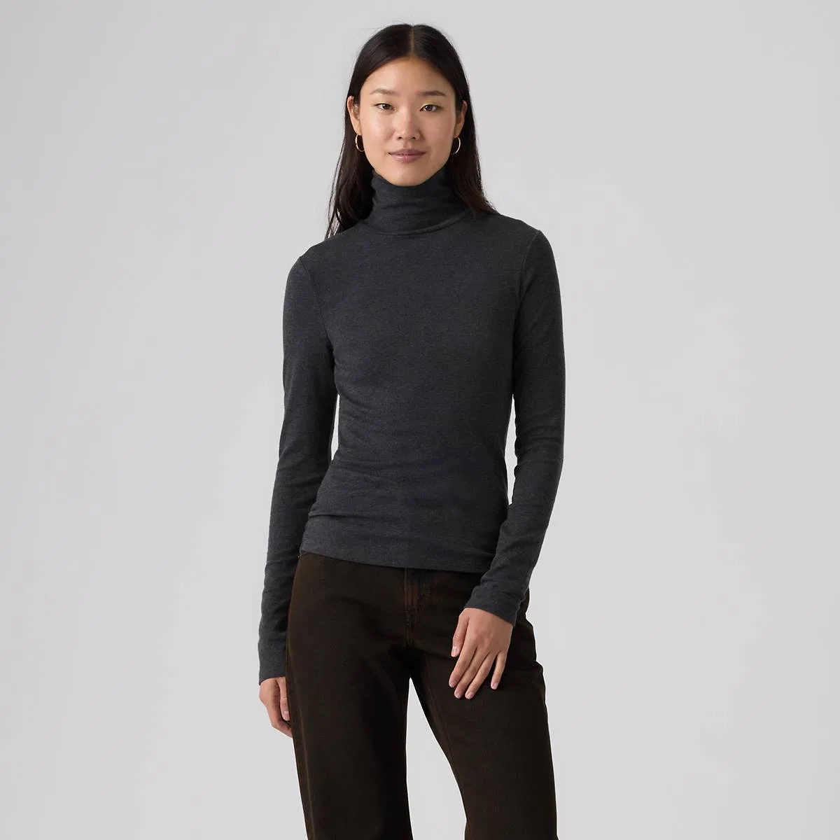 Водолазка с длинными рукавами Mia для многослойного ношения Levi's, Phantom Heather - Black — фото 3