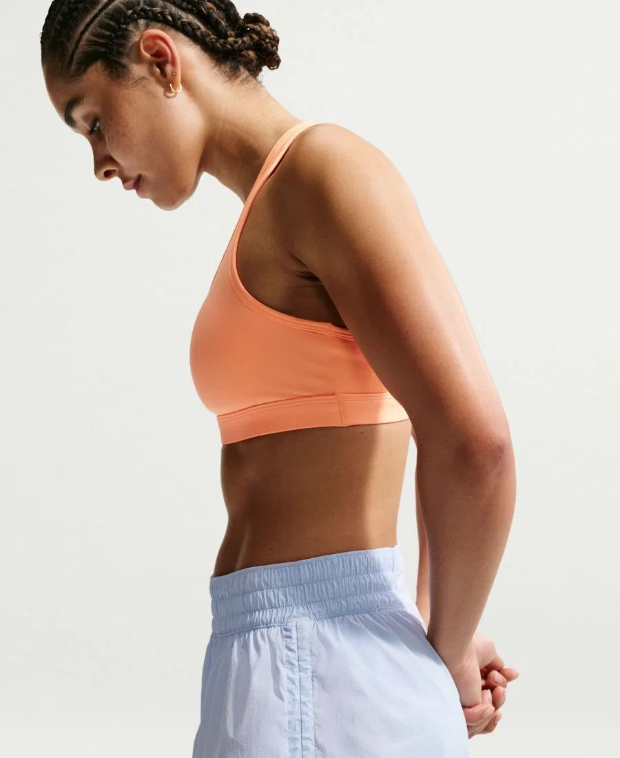 Шорты Nike One Dri-FIT с высоким поясом, с трусиками, модель One Women's Dri-Fit Brief-Lined High-Waist Shorts Nike, Hydrogen Blue/White — фото 2