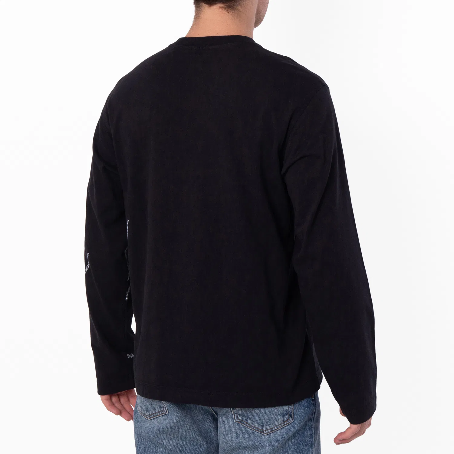 Лонгслив с принтом Knight Hardware Cotton Top Burberry, Black Ip Pattern — фото 4