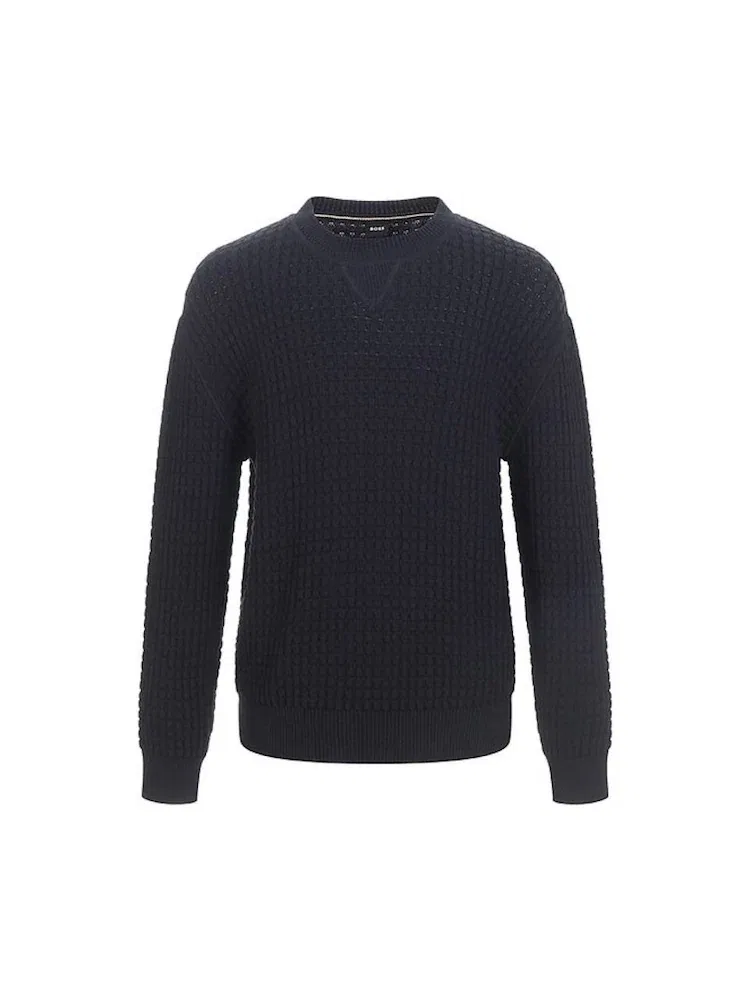 Свитер из смесового хлопка, Relaxed Fit BOSS, Navy — фото 2