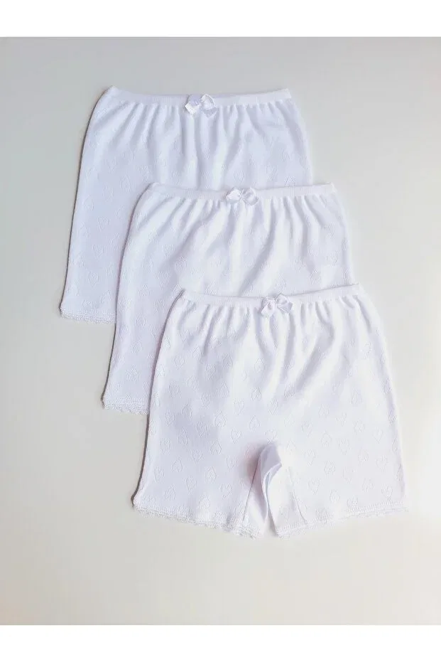 Детские трусы для девочек хлопковые Boxer Shorts Çebikids, White — фото 2