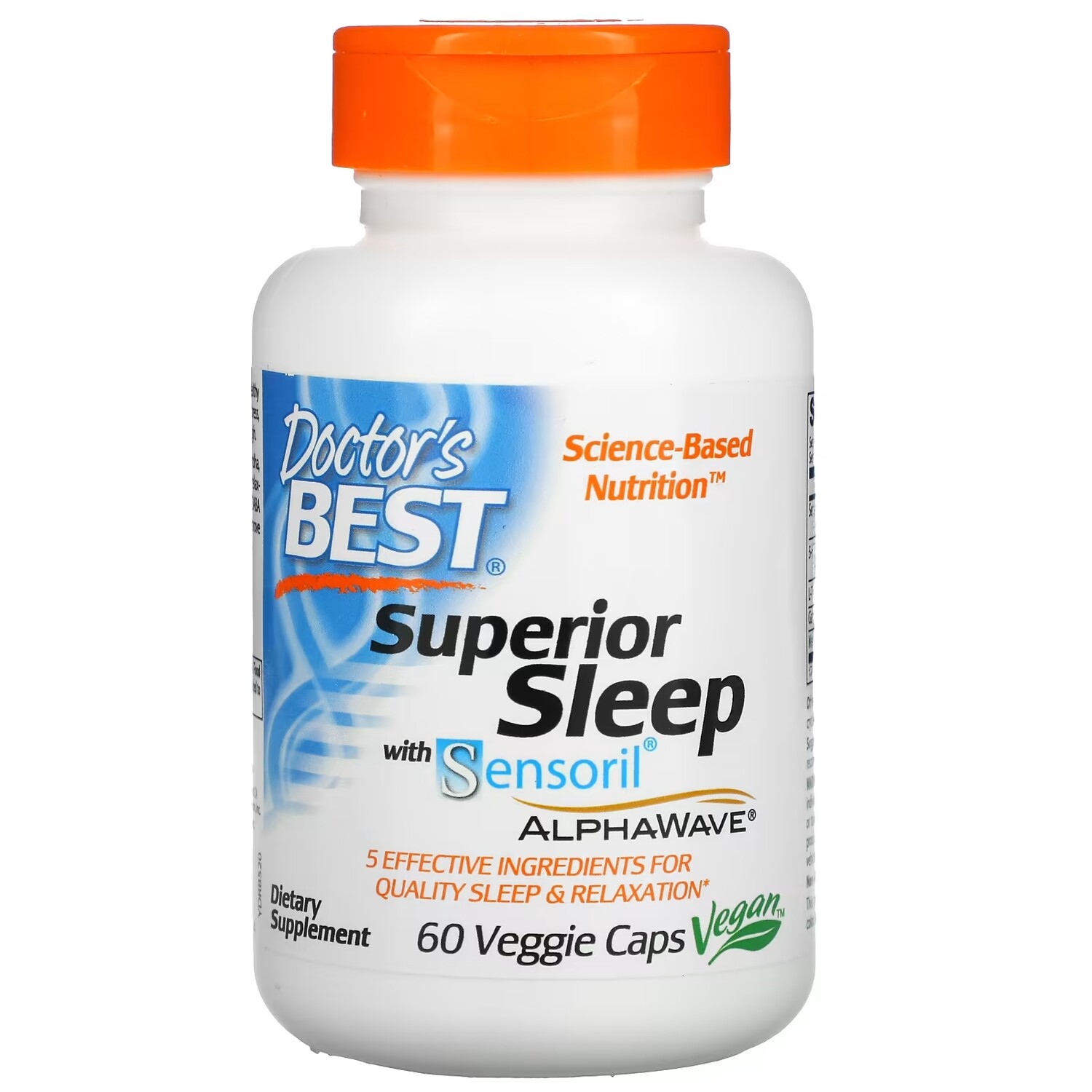 

Добавка Doctor's Best Superior Sleep с Sensoril AlphaWave, 60 капсул