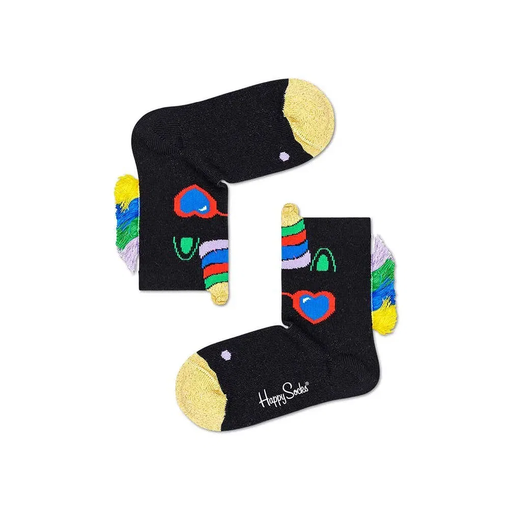 Носки с вышивкой гамбургера Happy Socks, черный