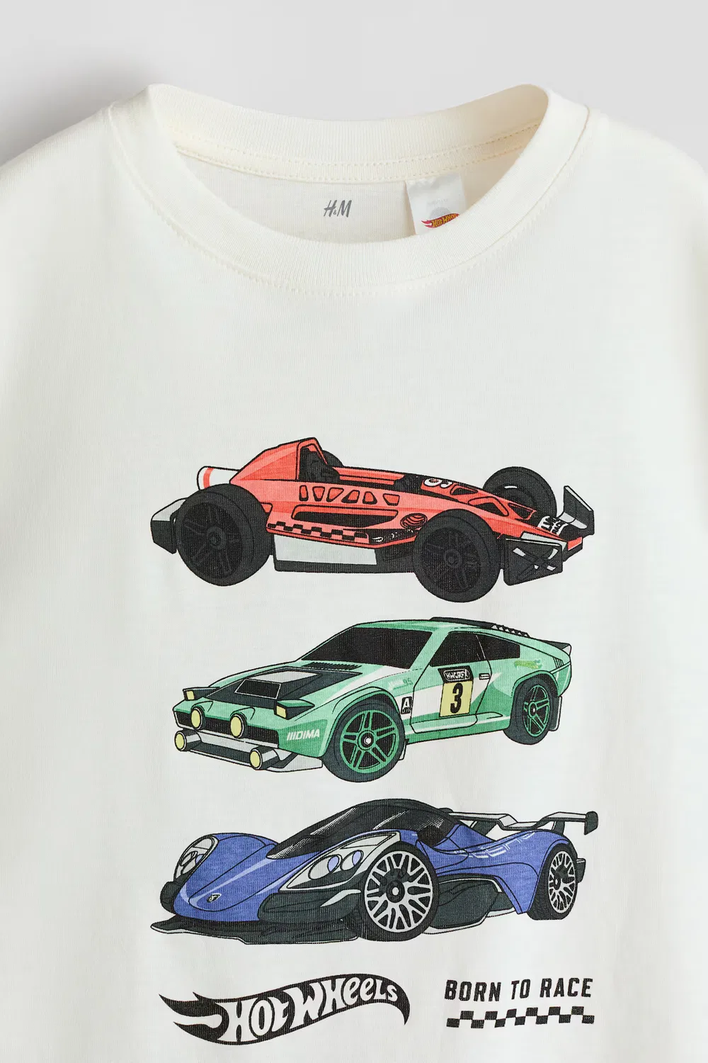 Набор из 3 футболок с принтом H&M, Mattblau/Hot Wheels — фото 2
