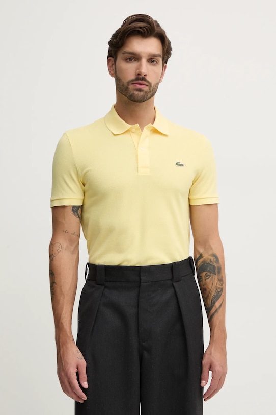 

Хлопковая поло Lacoste, желтый