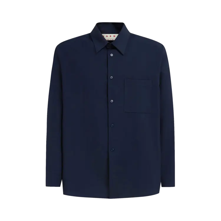 

Рубашка Marni Boxy Fit Tropical 'Blue/Black', синий