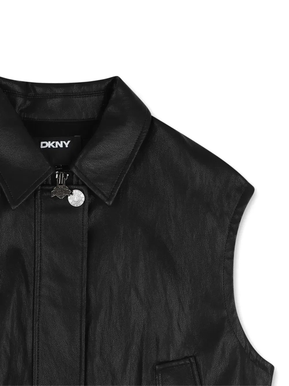Топ с тисненым логотипом Dkny Kids, черный — фото 3