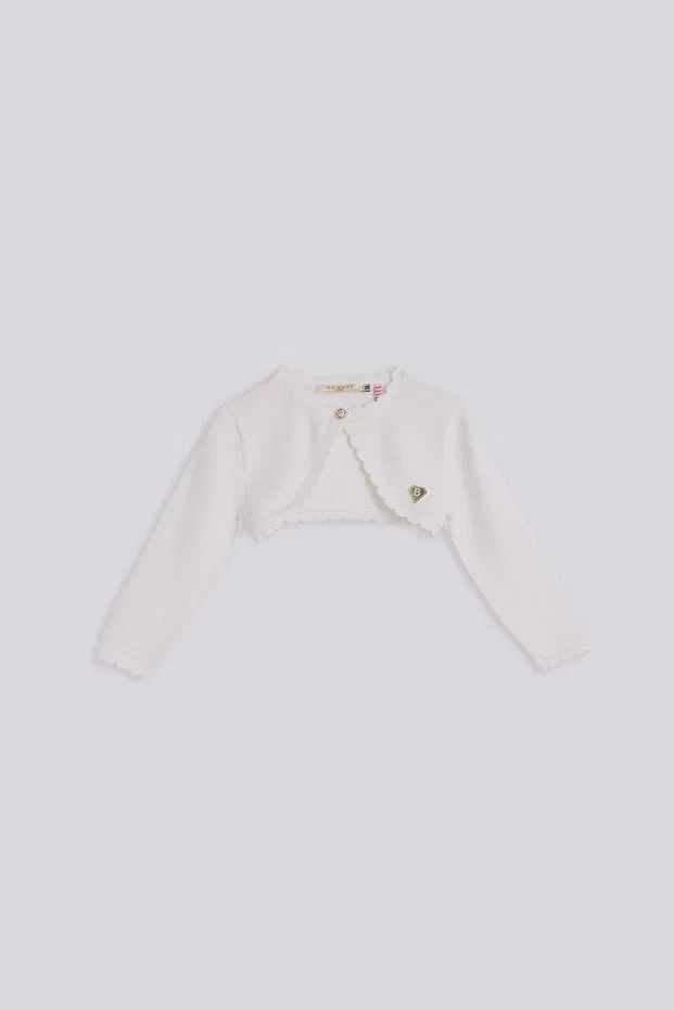 Детский кардиган для девочек хлопковый Bg store girl's white cardigan Gb Baby, White