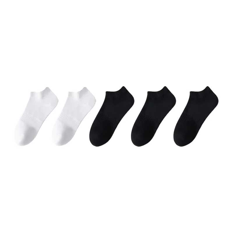 Детские носки-следы набор 5 пар Cotton Gene, 5 Pack-White *2+Black *3