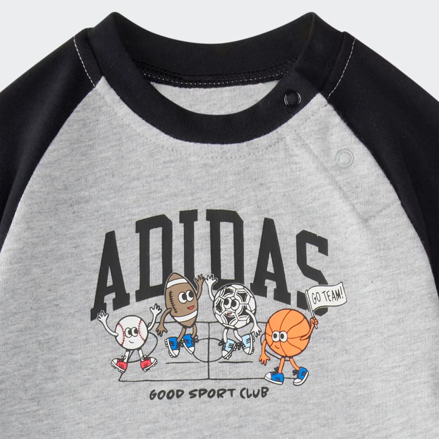 Детский спортивный комбинезон с длинным рукавом Adidas Sportswear, серый меланж — фото 3