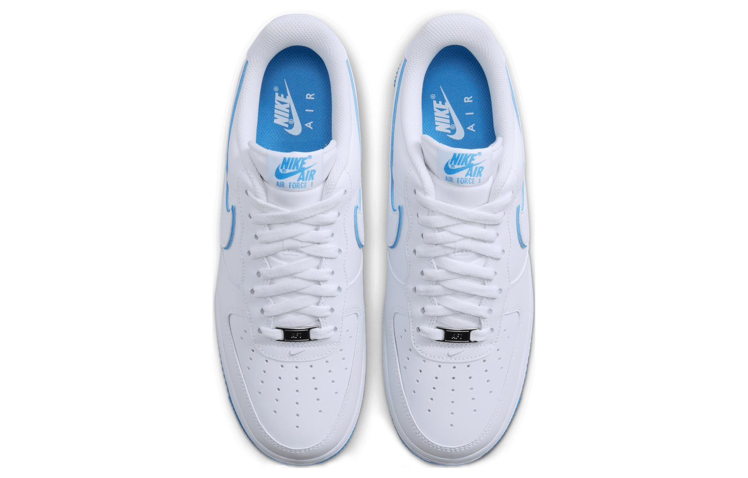 Кроссовки Nike Air Force 1 Low '07, белый/голубой — фото 4