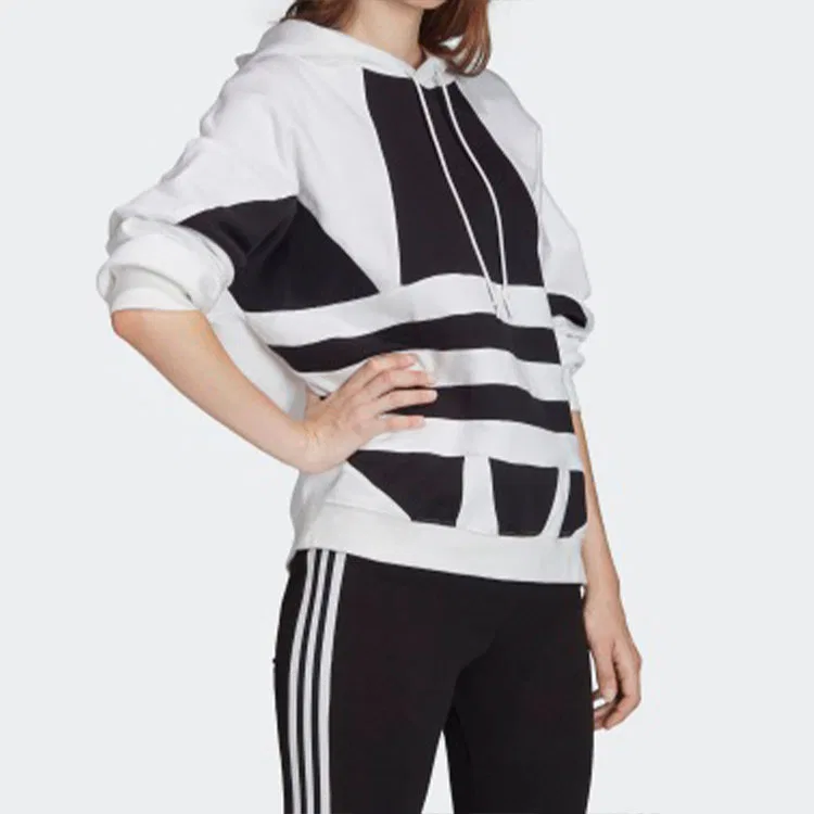 Женский худи с капюшоном и длинным рукавом Adidas Originals, White/Black — фото 4