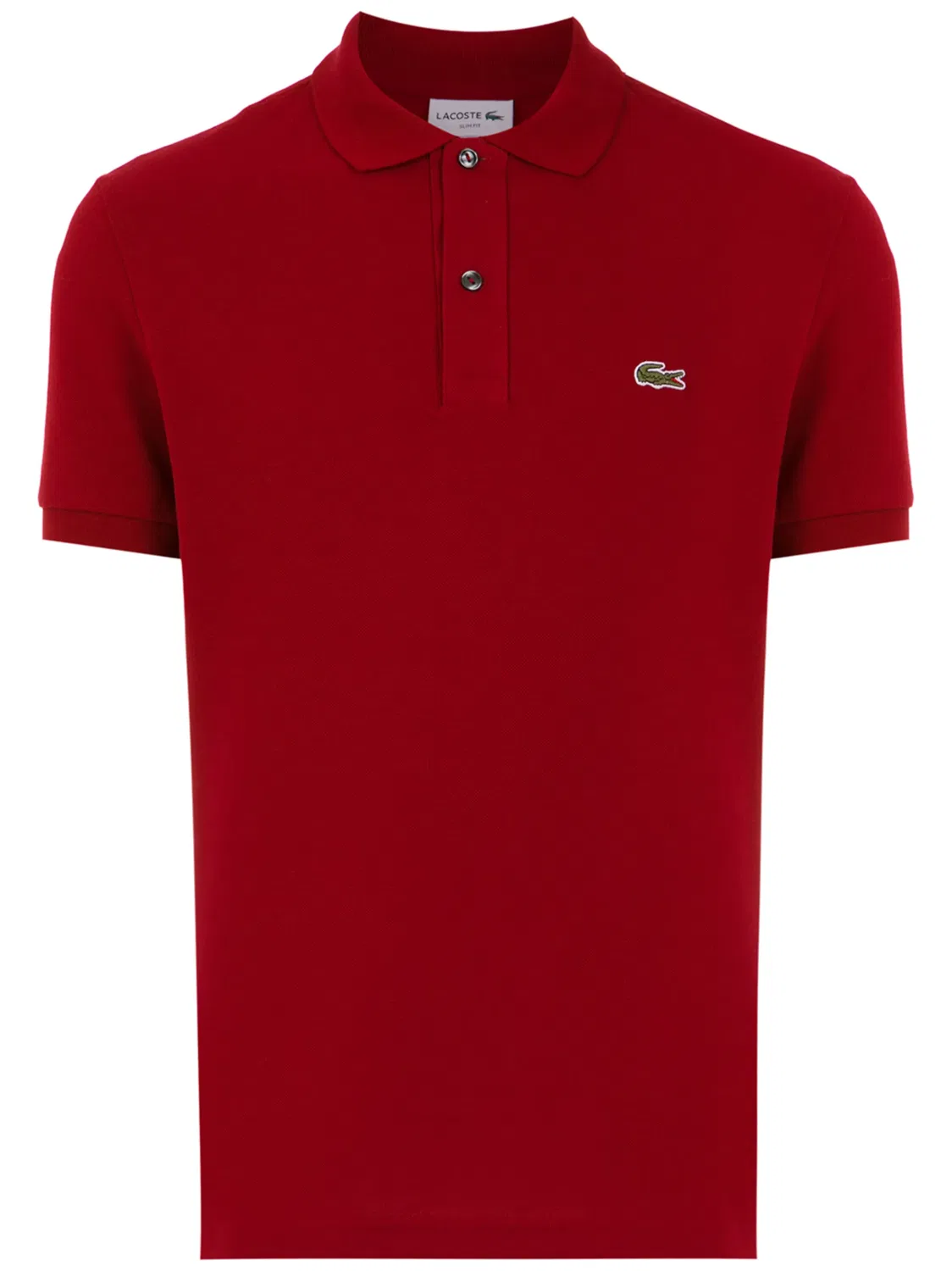 Lacoste Поло с логотипом на красном фоне