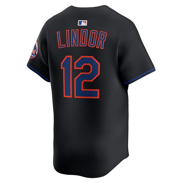 Мужская футболка Francisco Lindor черная New York Mets Alternate Limited Nike — фото 4