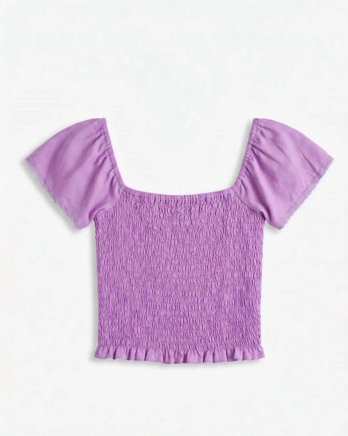 Детская рубашка для девочек с присборенным лифом Smocked Shirt BELA & NUNI, фиолетовый