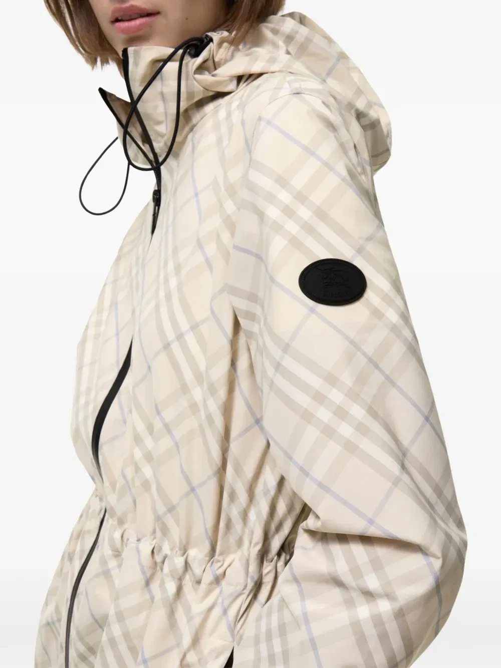Легкая куртка в клетку Burberry, бежевый — фото 3