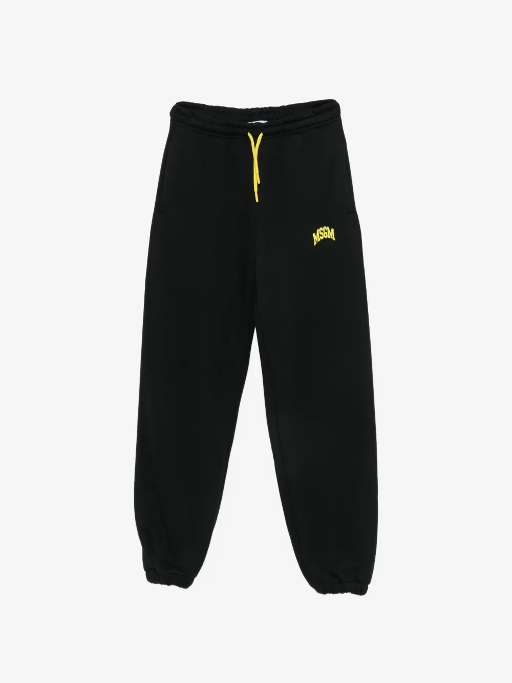 Спортивные брюки со шнурком на поясе и логотипом MSGM Kids, черный