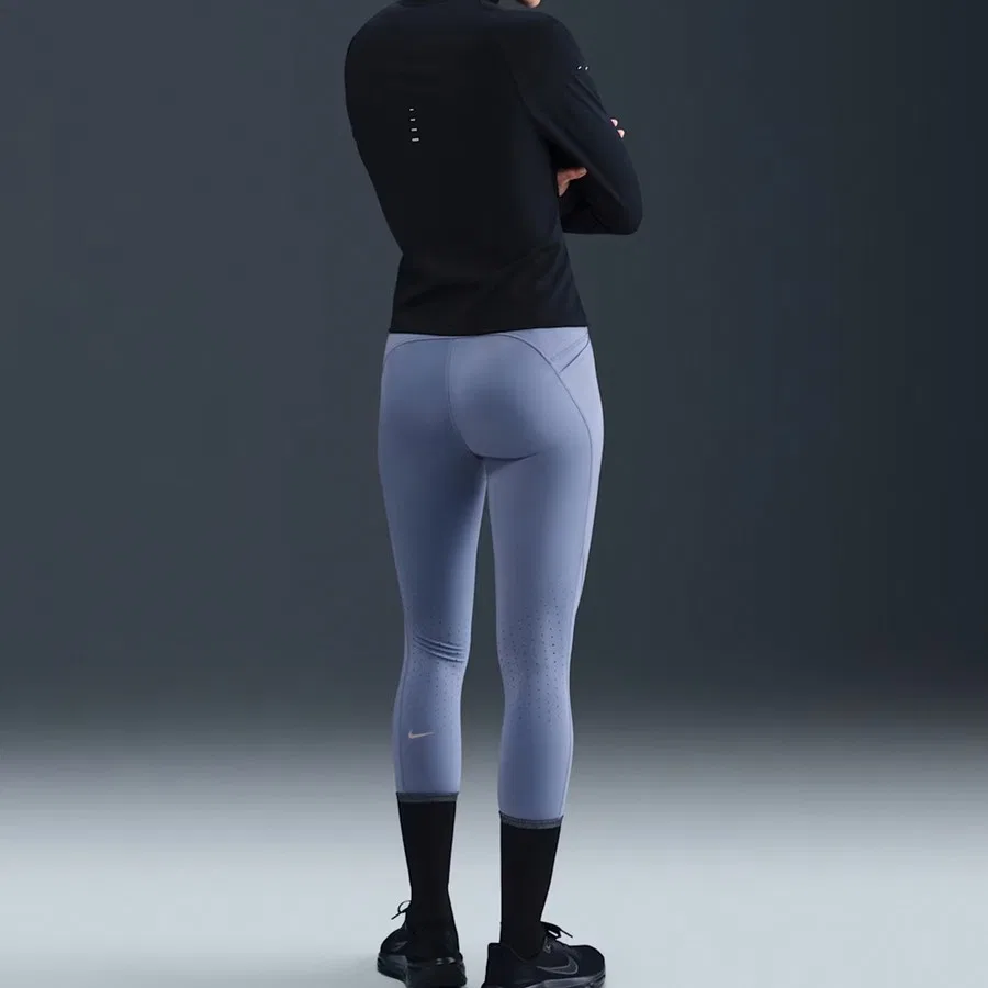 Спортивные леггинсы с высокой посадкой и карманами Swift Nike, Синий — фото 2