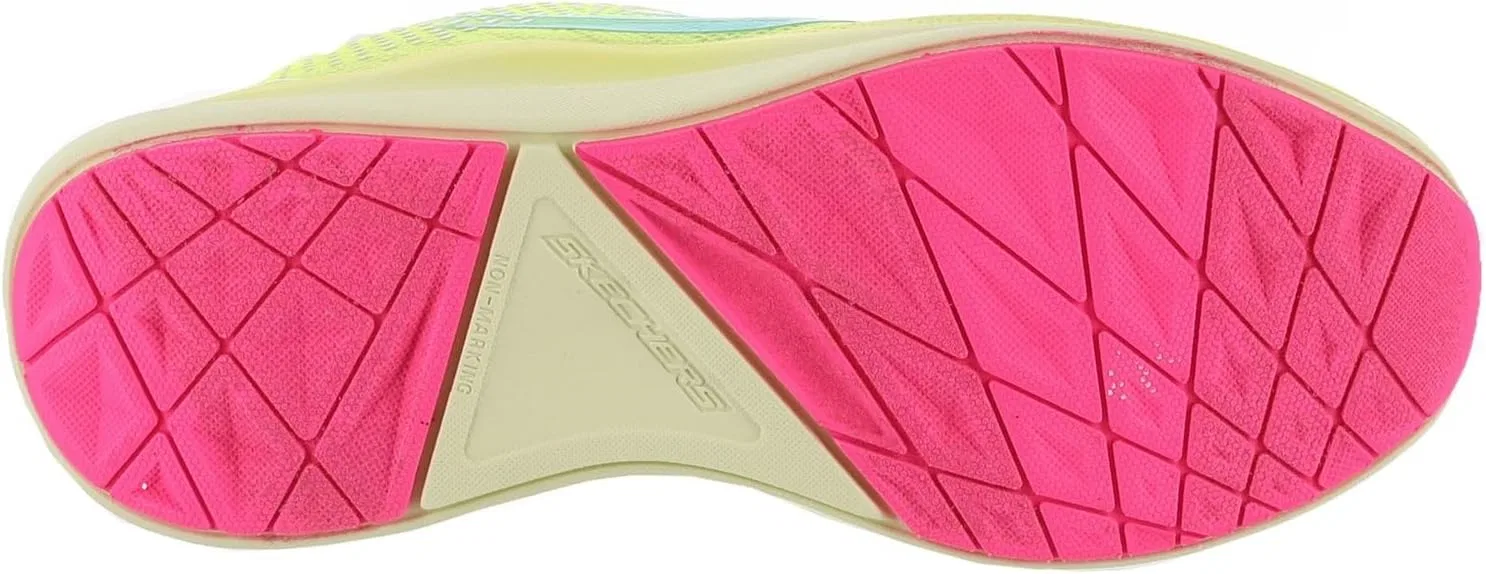 Детские кроссовки для девочек Max Cushioning Ascend Skechers, Lime/Multi — фото 4
