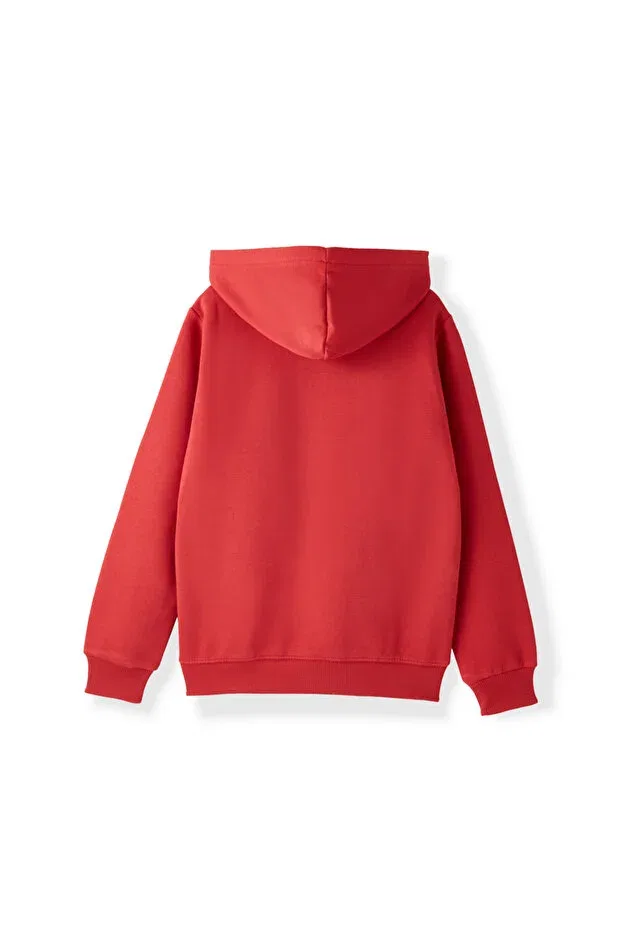 Детское худи с принтом Galatasaray Puma Kids Hooded Sweatshirt Gsstore, Red — фото 2