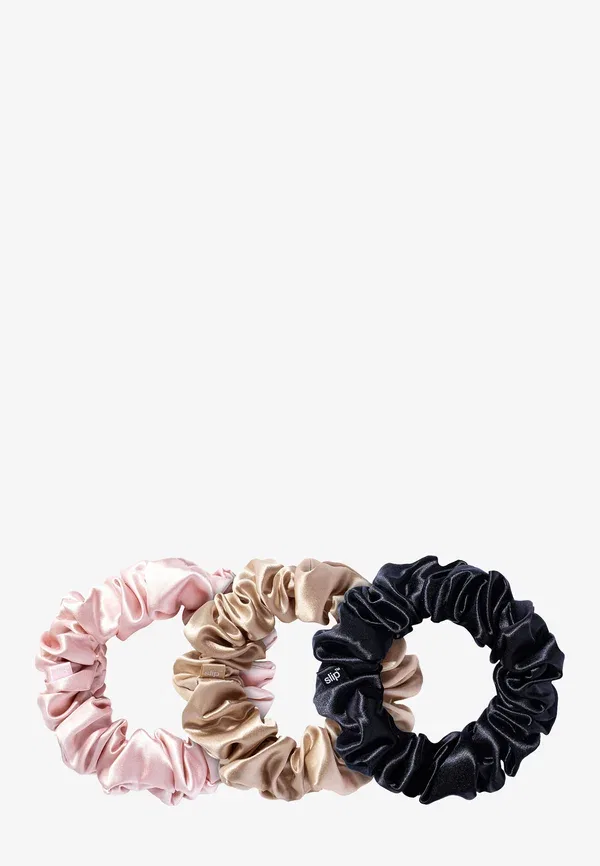 Резинки для волос шелковые, комплект из 3 штук Pure silk large scrunchies Slip, Multi, мультиколор